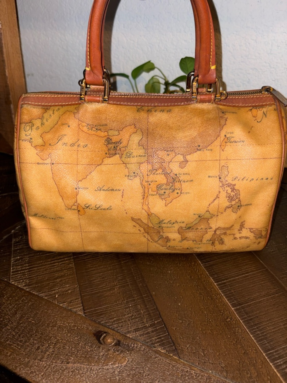 SOLD unlisted - Alviero Martini 1ª Classe Geo Map Travel Duffle & Matching Bag - Picture 11 of 13